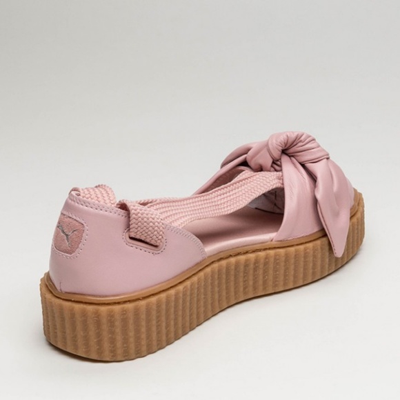 ๐๏ธ Fenty Puma Creeper bow Ankle Tie platform flatform Sandal shoes Rhianna Boho - Picture 4 of 8